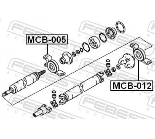 Підшипник, проміжний підшипник карданного вала MCB-012 FEBEST