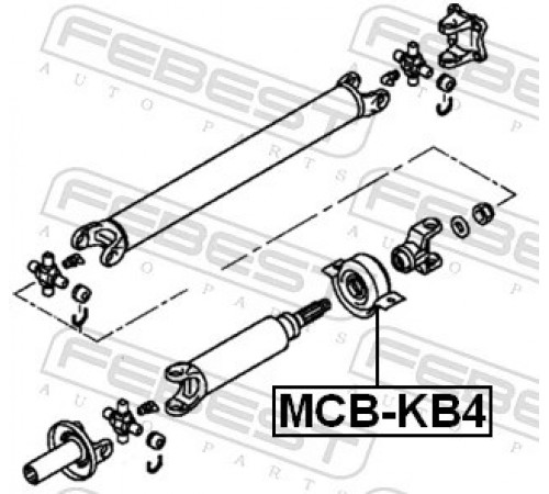 Підшипник, проміжний підшипник карданного вала MCB-KB4 FEBEST
