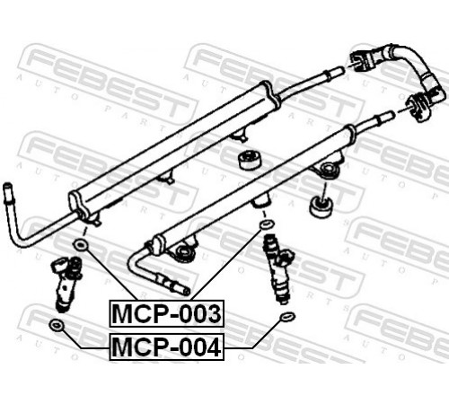 Ущільнювальне кільце, клапан впорскування MCP-003 FEBEST