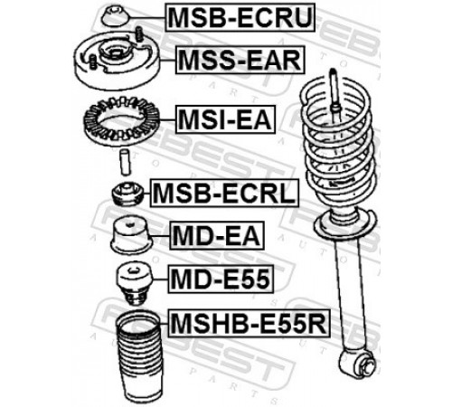 Буфер, підвіска MD-E55 FEBEST