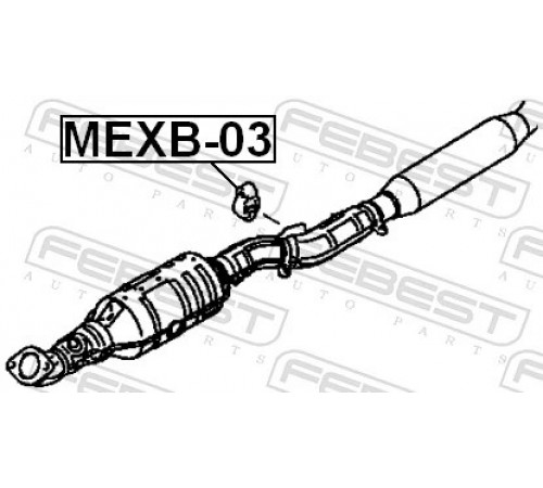 Кронштейн, вихлопна труба MEXB-03 FEBEST