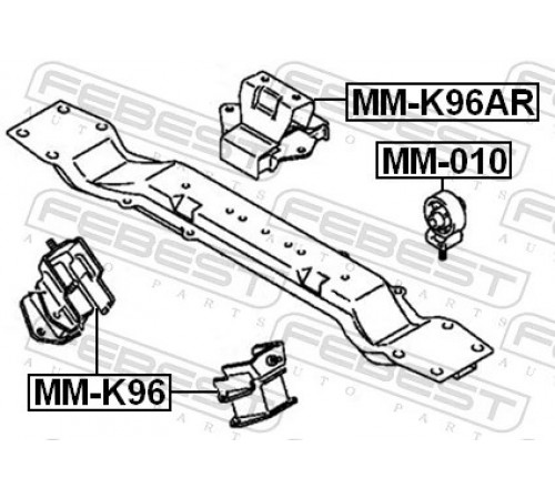 Опора, двигун MM-K96 FEBEST