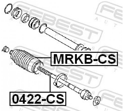 Гофрований кожух, механізм рульового керування MRKB-CS FEBEST