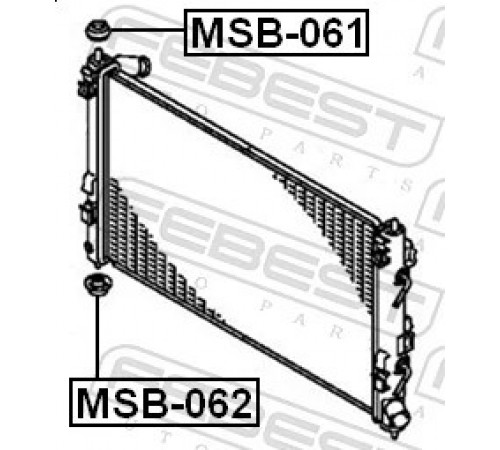 Опора, радіатор MSB-061 FEBEST