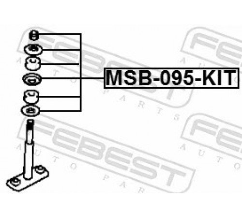 Ремонтний комплект, з’єднувальна тяга стабілізатора MSB-095-KIT FEBEST