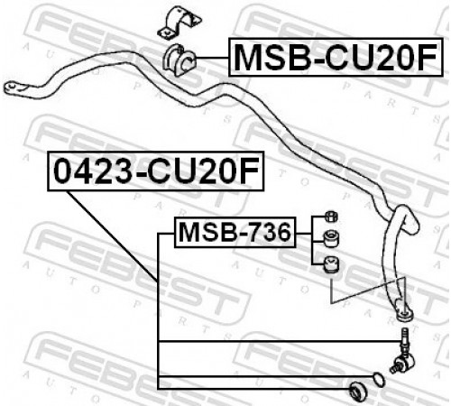 Опора, стабілізатор MSB-CU20F FEBEST