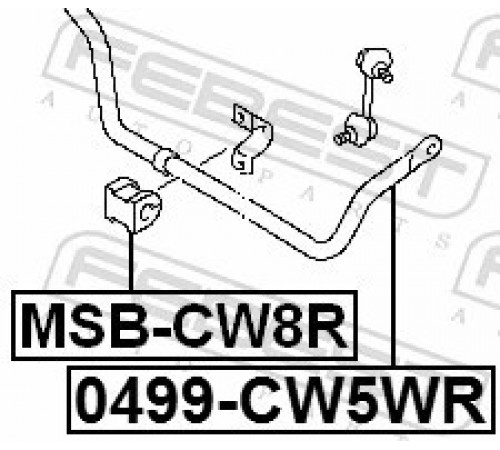 Опора, стабілізатор MSB-CW8R FEBEST