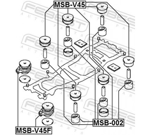 Опора, рама ТЗ MSB-V45F FEBEST