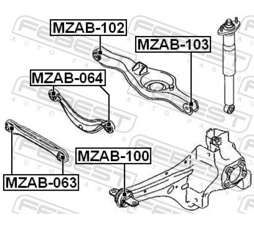 Опора, важіль підвіски MZAB-103 FEBEST