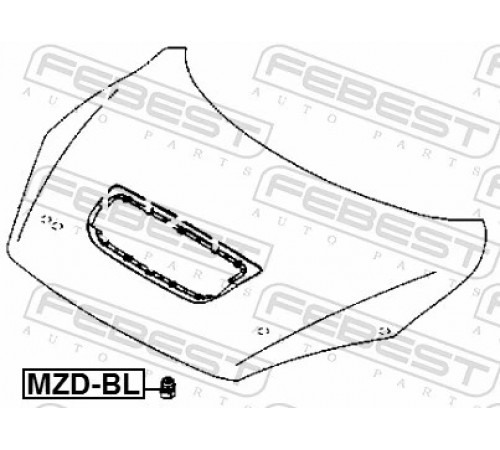 Буфер, капот MZD-BL FEBEST