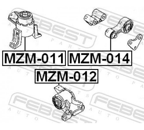 Опора, двигун MZM-014 FEBEST