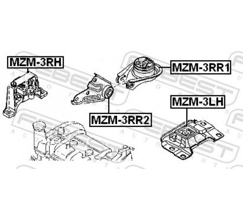 Опора, автоматична коробка передач MZM-3RR1 FEBEST