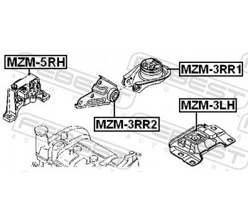 Опора, двигун MZM-5RH FEBEST