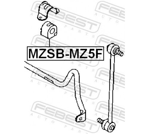 Опора, стабілізатор MZSB-MZ5F FEBEST