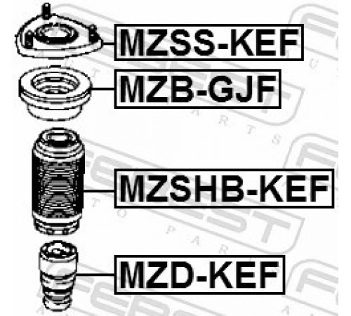 Захисний ковпачок/гофрований кожух, амортизатор MZSHB-KEF FEBEST