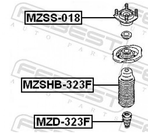 Верхня опора, стійка амортизатора MZSS-018 FEBEST