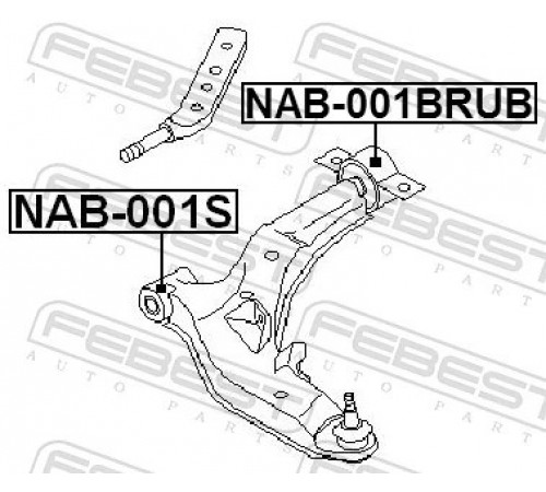 Опора, важіль підвіски NAB-001BRUB FEBEST