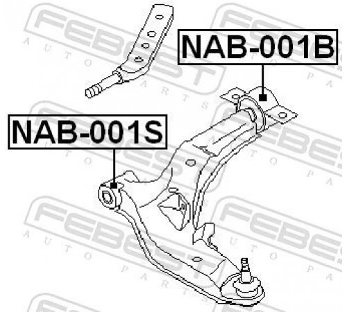 Опора, важіль підвіски NAB-001S FEBEST
