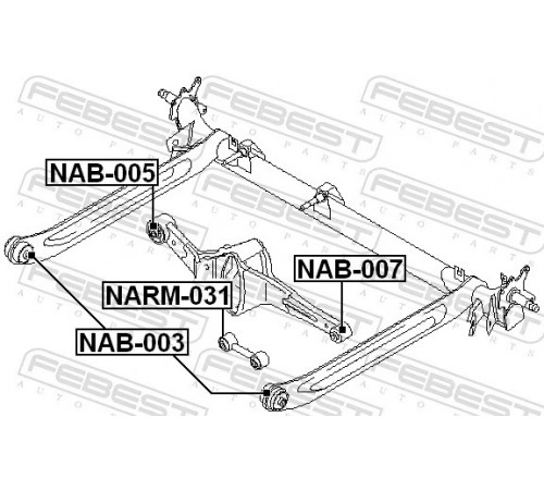 Опора, балка моста NAB-003 FEBEST