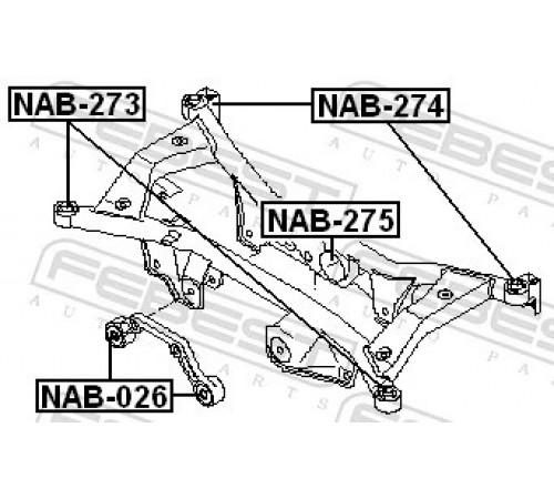 Опора, диференціал NAB-026 FEBEST