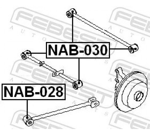 Опора, важіль підвіски NAB-028 FEBEST
