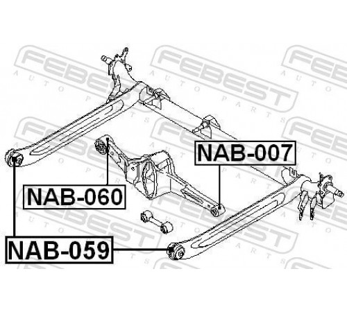 Опора, важіль підвіски NAB-060 FEBEST