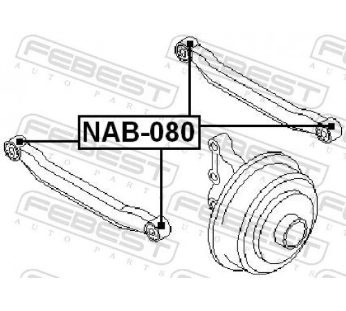 Опора, важіль підвіски NAB-080 FEBEST