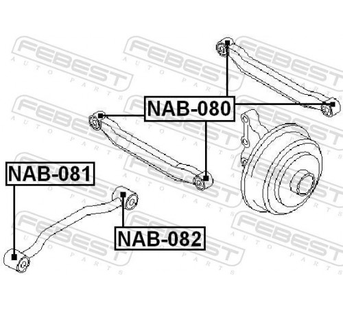 Опора, важіль підвіски NAB-082 FEBEST