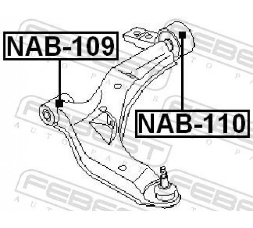 Опора, важіль підвіски NAB-109 FEBEST