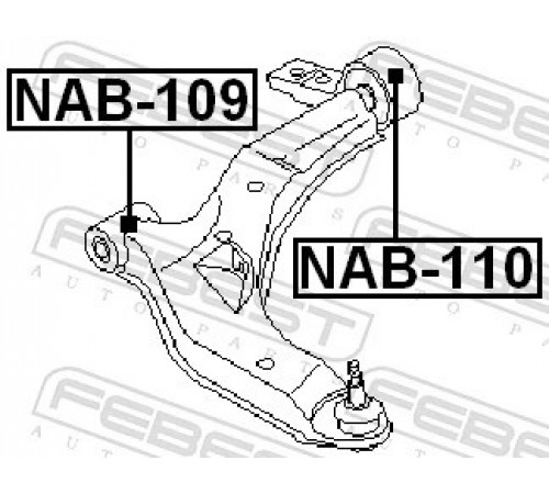 Опора, важіль підвіски NAB-110 FEBEST