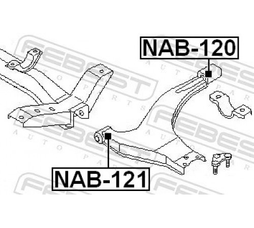 Опора, важіль підвіски NAB-121 FEBEST