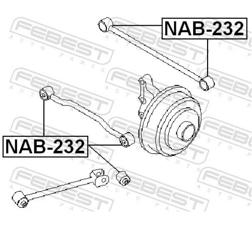 Опора, важіль підвіски NAB-232 FEBEST