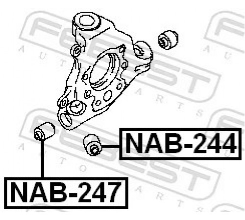 Опора, важіль підвіски NAB-247 FEBEST