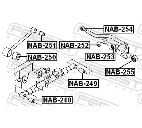 Опора, важіль підвіски NAB-253 FEBEST