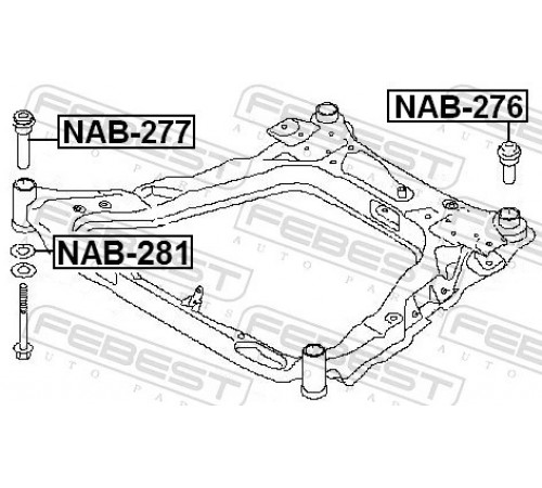 Опора, балка моста NAB-276 FEBEST
