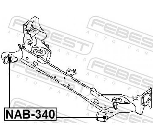 Опора, балка моста NAB-340 FEBEST