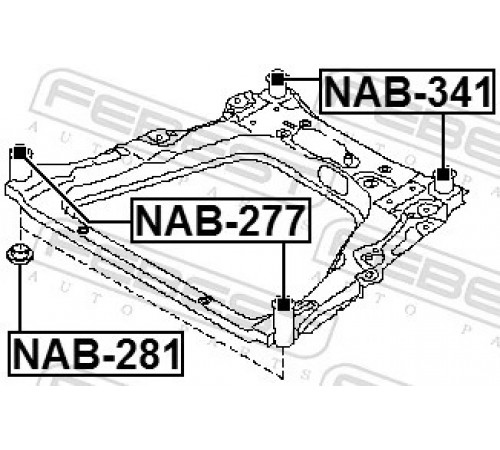 Опора, балка моста NAB-341 FEBEST