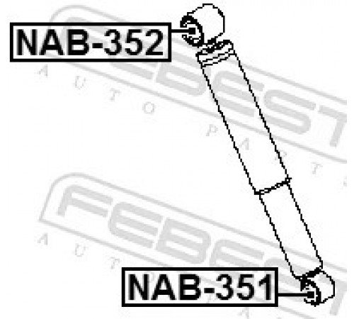 Втулка, амортизатор NAB-351 FEBEST
