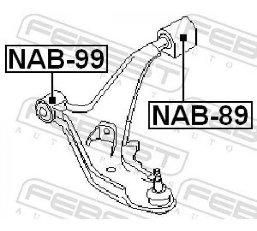 Опора, важіль підвіски NAB-99 FEBEST