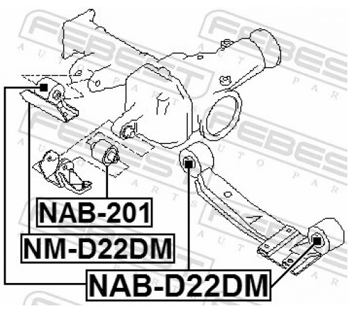 Опора, диференціал NAB-D22DM FEBEST