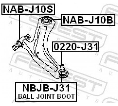 Опора, важіль підвіски NAB-J10B FEBEST
