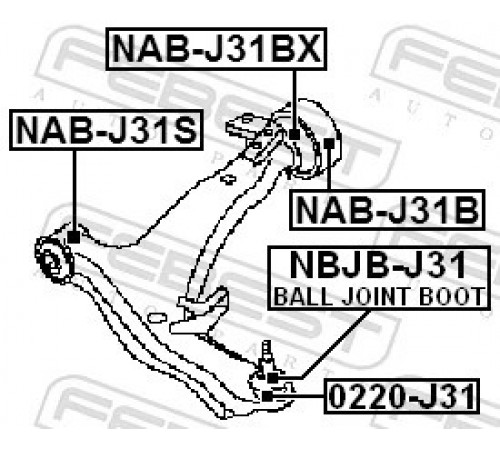 Опора, важіль підвіски NAB-J31B FEBEST