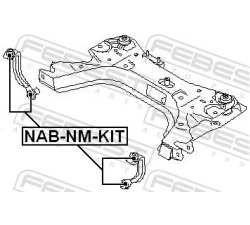 Ремонтний комплект, поперечний важіль підвіски NAB-NM-KIT FEBEST