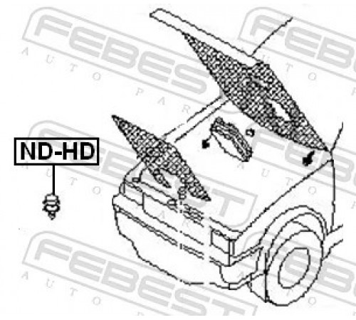 Буфер, капот ND-HD FEBEST