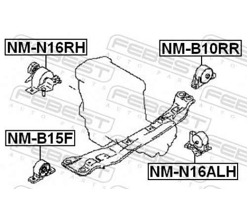 Опора, двигун NM-B10RR FEBEST