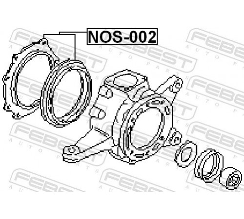 Ремонтний комплект, шийка осі NOS-002 FEBEST