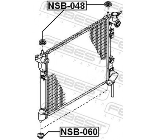 Опора, радіатор NSB-048 FEBEST