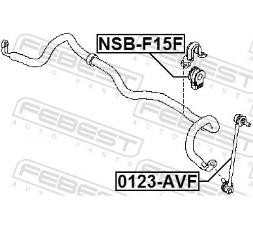 Опора, стабілізатор NSB-F15F FEBEST