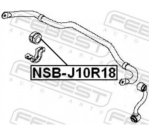 Опора, стабілізатор NSB-J10R18 FEBEST