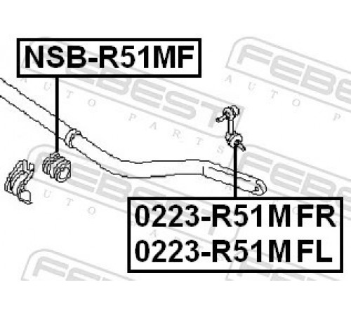 Опора, стабілізатор NSB-R51MF FEBEST